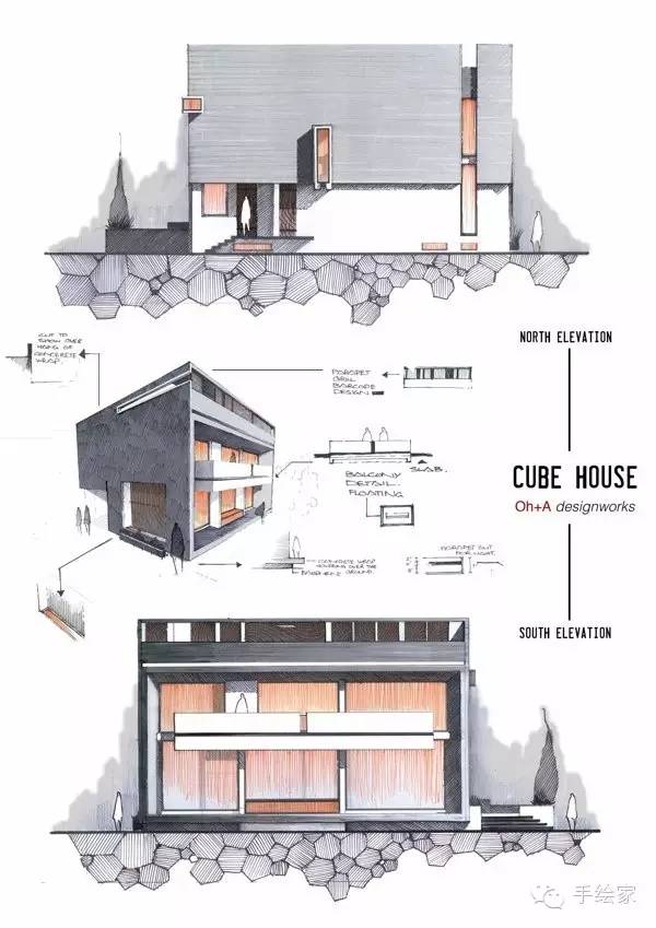 百年经典建筑设计手绘图